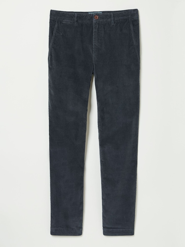 FatFace Blue Navy Straight Cord Trousers - Image 5 of 5