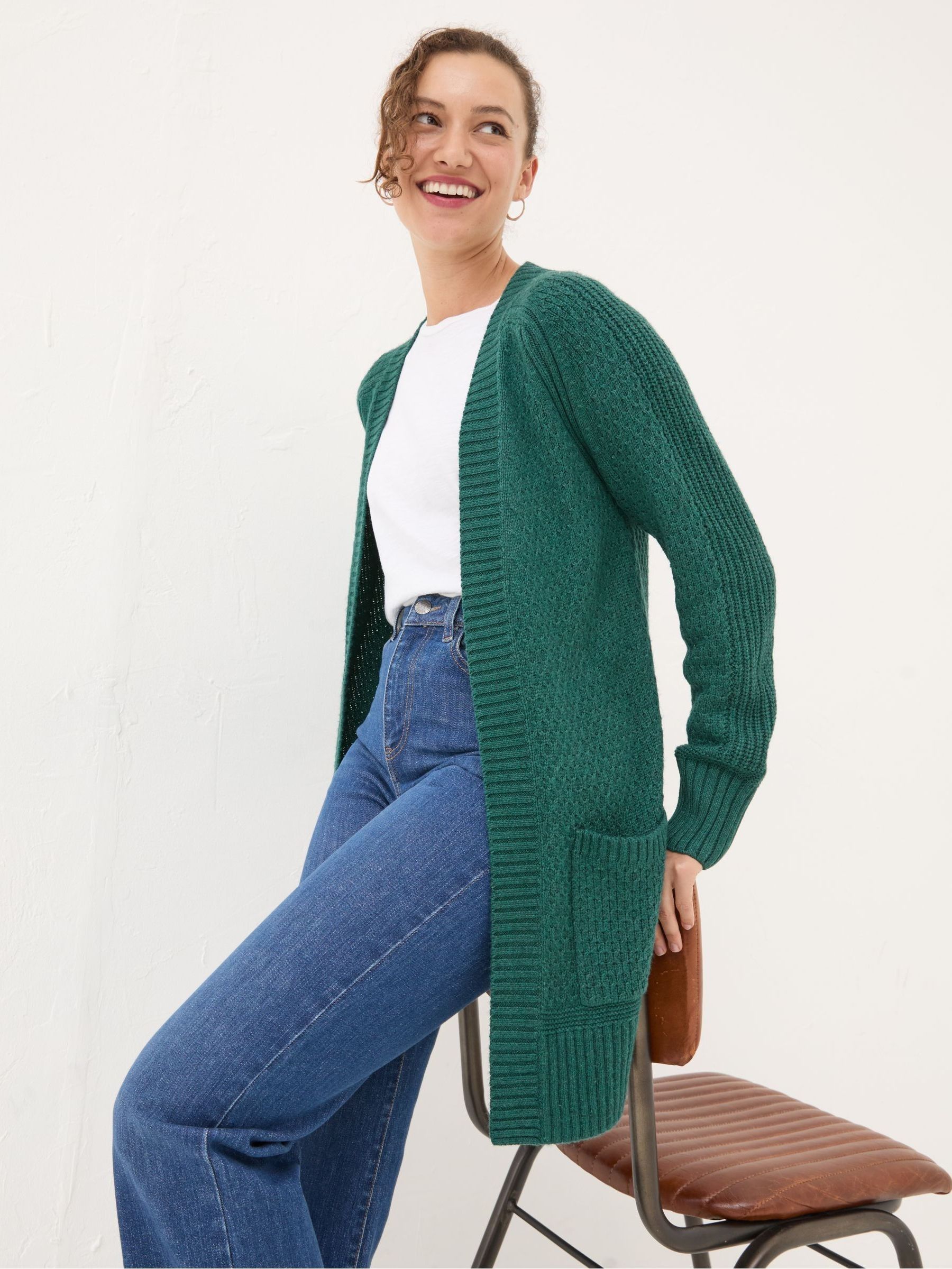 Buy FatFace Hannah Dark Green Cardigan from Next Luxembourg