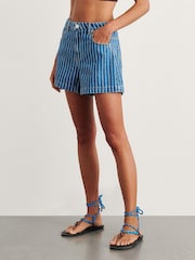 JAG Blue Carrie Relaxed Cotton Denim Shorts - Image 2 of 5