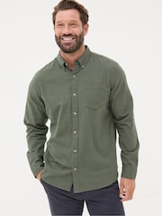 FatFace Green Long Sleeve Tadlow Shirt - Image 1 of 5