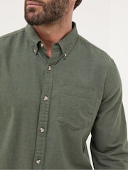 FatFace Green Long Sleeve Tadlow Shirt - Image 4 of 5
