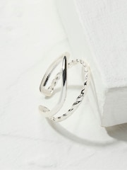 FatFace Silver Tone Stacked Ring - Image 2 of 2