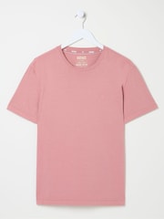 FatFace Lulworth Pink 100% Cotton Organic Crew T-Shirt - Image 6 of 6