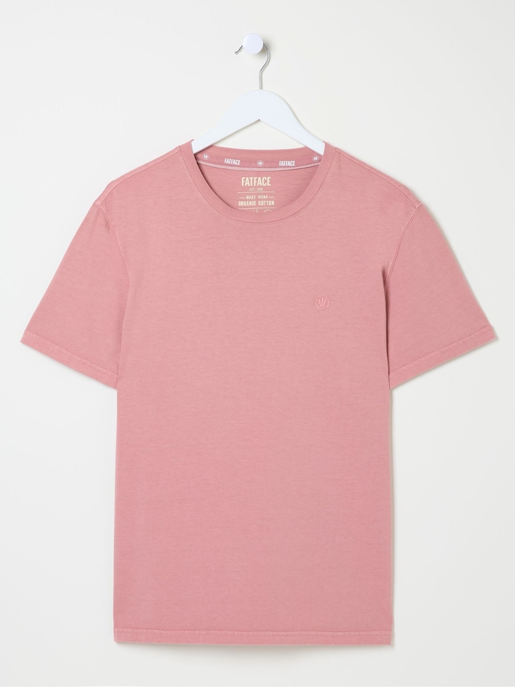 FatFace Lulworth Pink 100% Cotton Organic Crew T-Shirt - Image 6 of 6 FatFace Lulworth Pink 100% Cotton Organic Crew T-Shirt - Image 6 of 6
