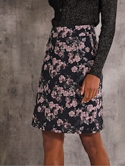 FatFace Cally Blue Jacquard Mini Skirt - Image 4 of 6
