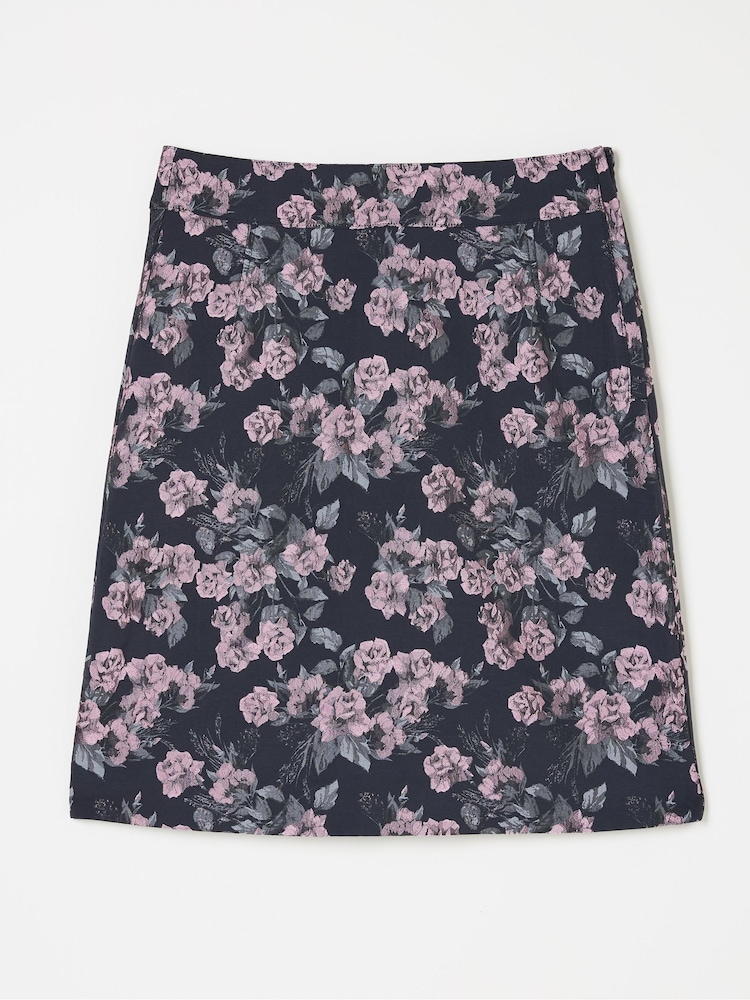FatFace Cally Blue Jacquard Mini Skirt - Image 6 of 6