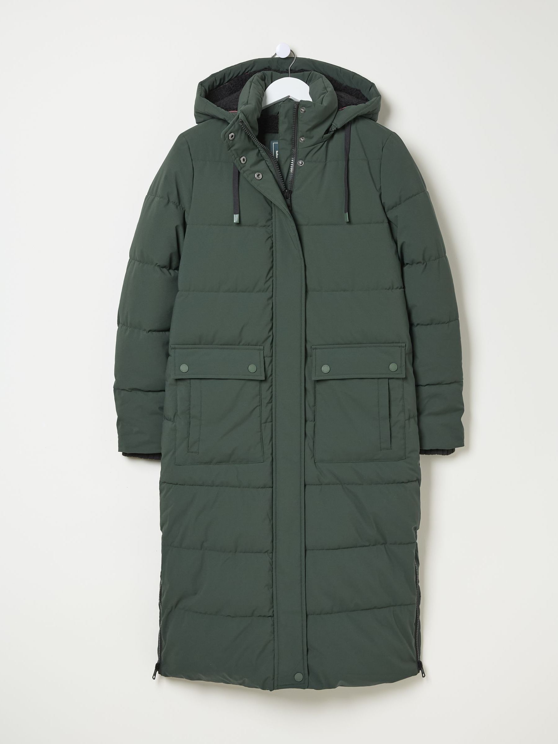 Buy FatFace Harley Green Long Puffer Coat from Next Luxembourg