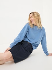 FatFace Chesil Dark Navy Cord Skirt - Image 3 of 6