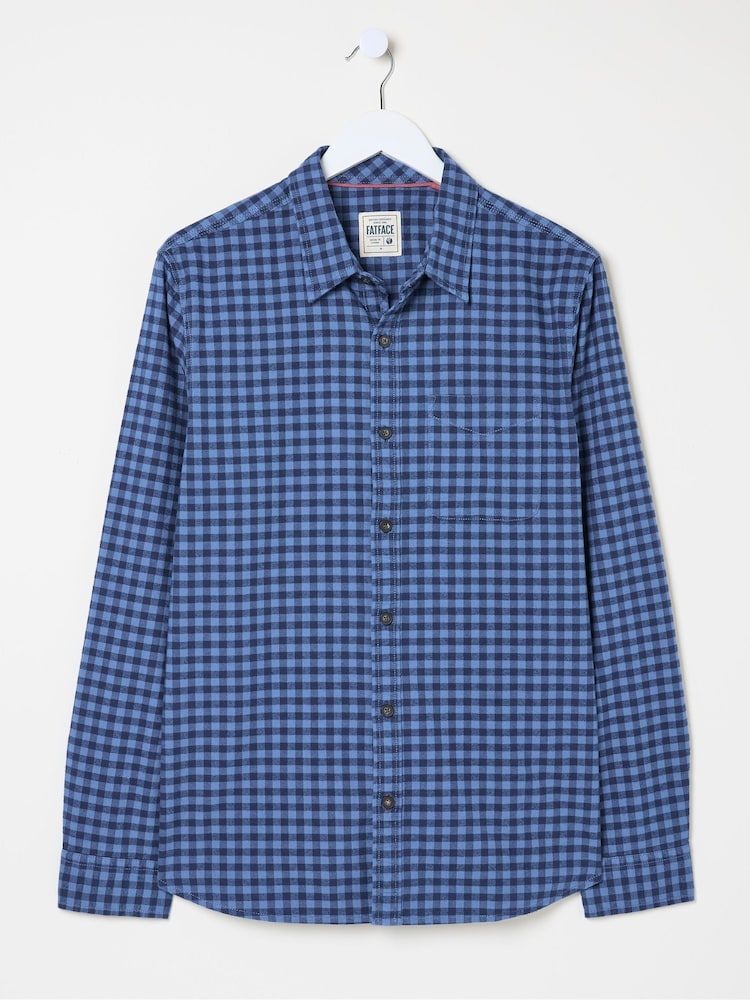 FatFace Blue Everly Gingham Shirt - Image 5 of 5