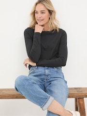 FatFace Bree Black T-Shirt - Image 2 of 4