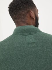 FatFace Rye Dark Green Half-Neck Jumper - Image 2 of 5
