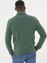 FatFace Rye Dark Green Half-Neck Jumper - Image 4 of 5