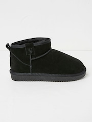 FatFace Maeve Black Mini Boot Slippers - Image 1 of 3