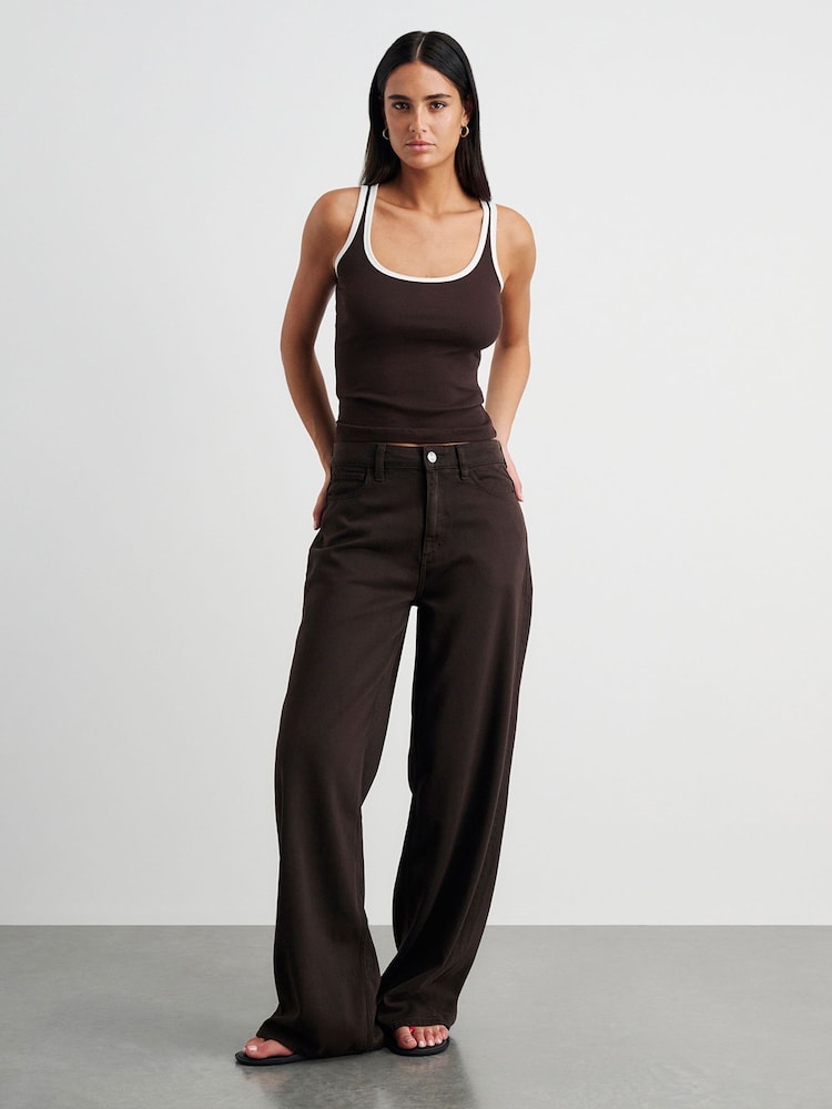 JAG Brown Loe Mid-Rise Straight Jeans - Image 1 of 6 JAG Brown Loe Mid-Rise Straight Jeans - Image 1 of 6