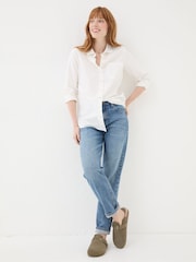 FatFace Olivia White 100% Cotton Shirt - Image 4 of 6