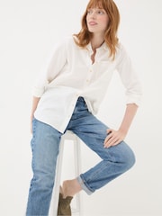 FatFace Olivia White 100% Cotton Shirt - Image 5 of 6