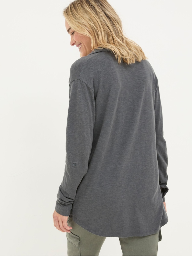 FatFace Paige Grey Jersey Shirt - Image 2 of 6