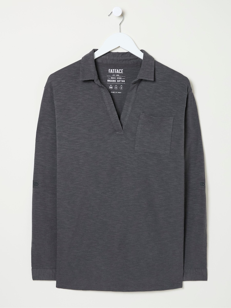 FatFace Paige Grey Jersey Shirt - Image 6 of 6