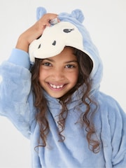 FatFace Blue Unicorn Oversized Hoodie - Image 4 of 5