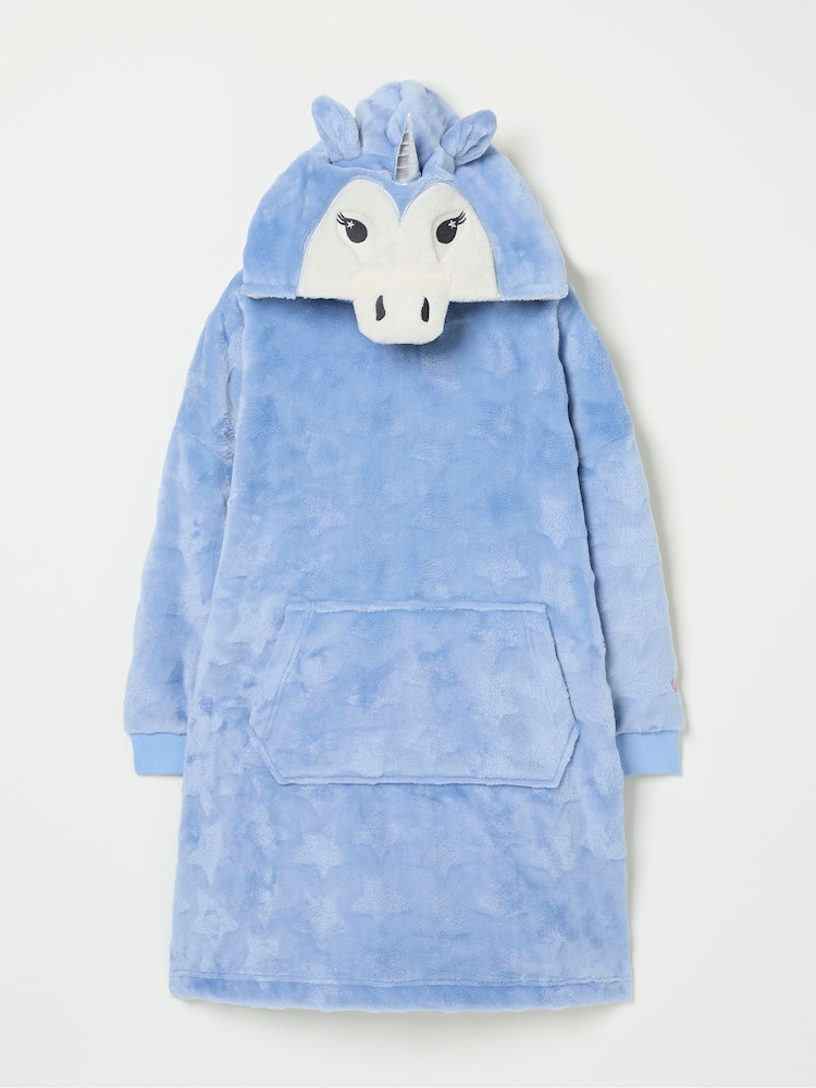 FatFace Blue Unicorn Oversized Hoodie - Image 5 of 5