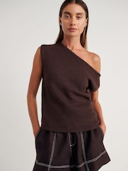 JAG Brown Arden Off Shoulder Knit Jumper - Image 1 of 4