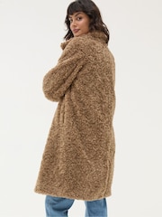 FatFace Catie Natural Teddy Coat - Image 2 of 6