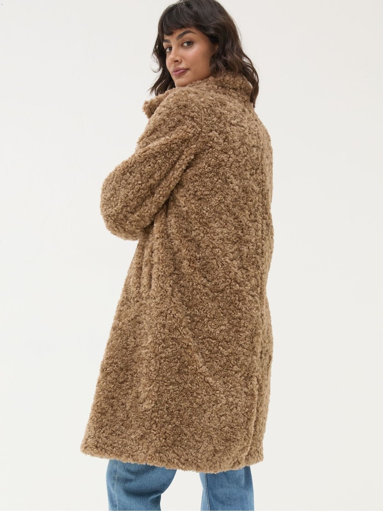 FatFace Catie Natural Teddy Coat - Image 2 of 6