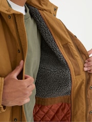 FatFace Brown Parracombe Parka - Image 8 of 9
