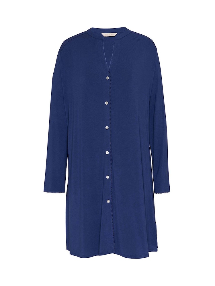 Nora Rose Blue Jersey Lace Trim Nighties - Image 4 of 4 Nora Rose Blue Jersey Lace Trim Nighties - Image 4 of 4