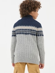 FatFace Grey Half Neck Jumper - Image 2 of 5