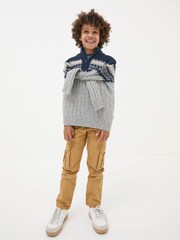 FatFace Grey Half Neck Jumper - Image 4 of 5