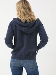 FatFace Amy Blue Navy Zip Through Hoodie - Image 1 of 4
