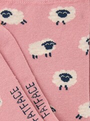 FatFace Pink Sheep Womens Socks 1 Pack (size 4-7) - Image 2 of 2