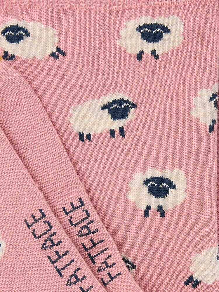 FatFace Pink Sheep Womens Socks 1 Pack (size 4-7) - Image 2 of 2