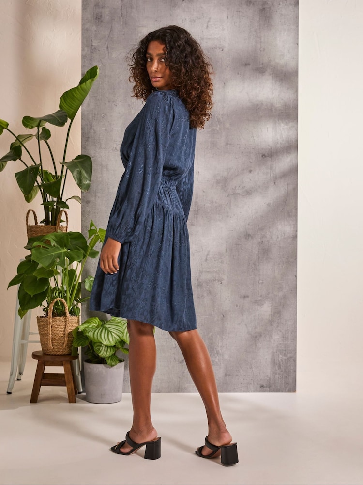 FatFace Gail Blue Detail Dress - Image 2 of 6