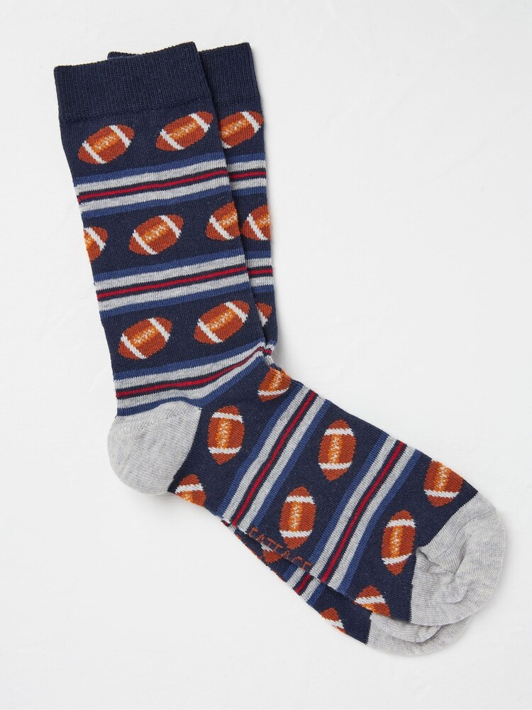 FatFace Blue Rugby Men's Socks 1 Pack - Image 1 of 2