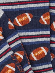 FatFace Blue Rugby Men's Socks 1 Pack - Image 2 of 2