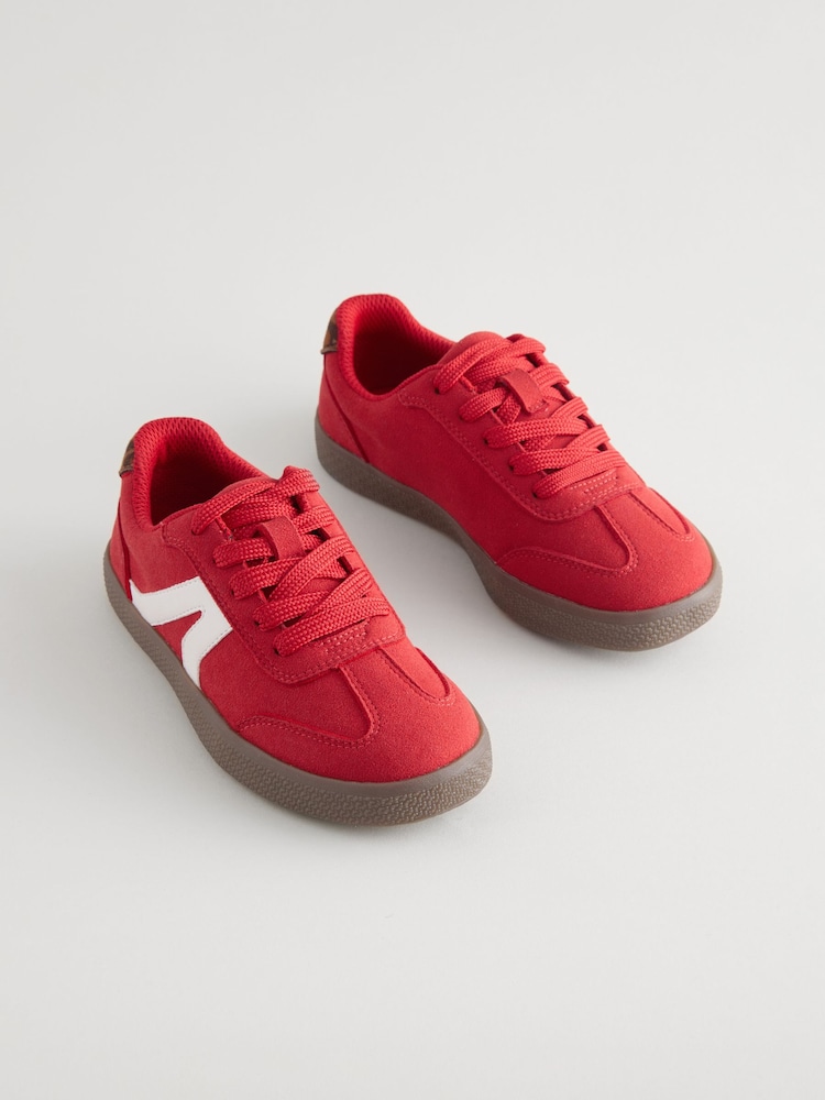 Red Lace-Up Lifestyle Trainers - Image 1 of 4
