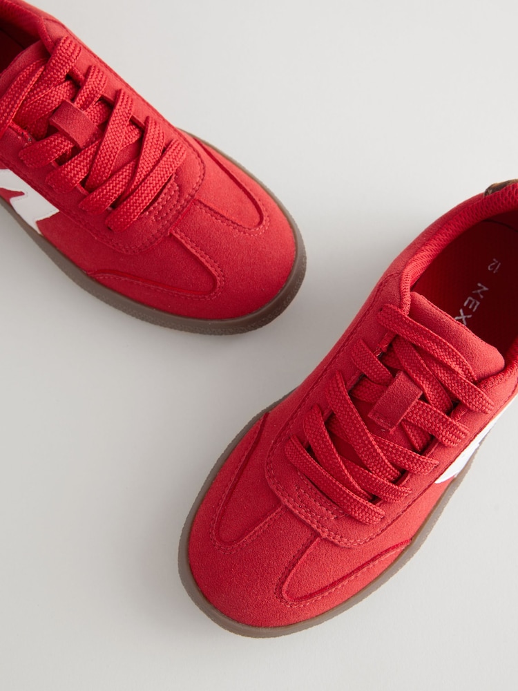 Red Lace-Up Lifestyle Trainers - Image 3 of 4