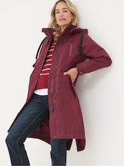 FatFace Juno Red Waterproof Long Coat - Image 1 of 5
