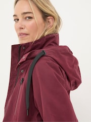 FatFace Juno Red Waterproof Long Coat - Image 4 of 5