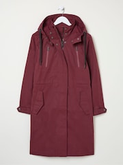 FatFace Juno Red Waterproof Long Coat - Image 5 of 5