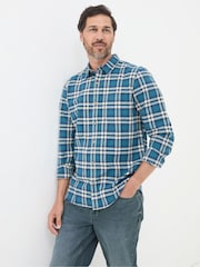 FatFace Backworth Blue Check Shirt - Image 1 of 4