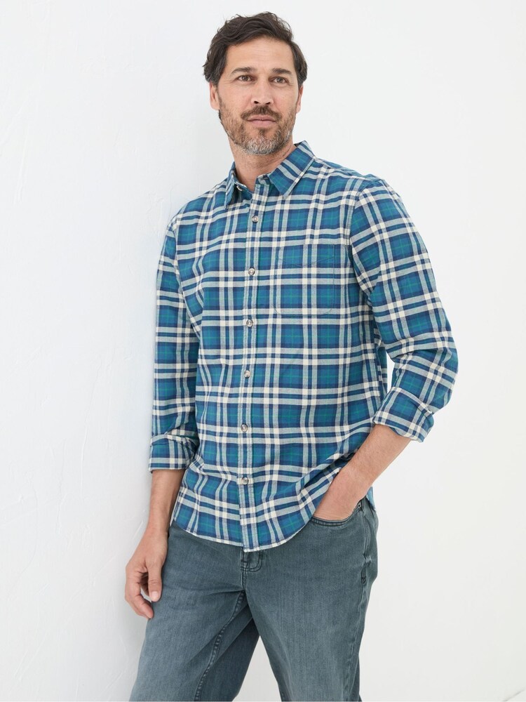 FatFace Backworth Blue Check Shirt - Image 1 of 4