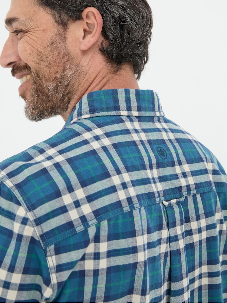 FatFace Backworth Blue Check Shirt - Image 4 of 4