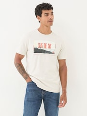 FatFace White Seas The Day T-Shirt - Image 1 of 5