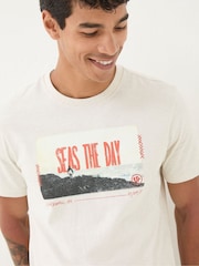 FatFace White Seas The Day T-Shirt - Image 3 of 5