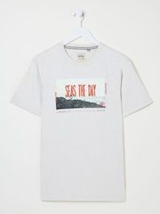 FatFace White Seas The Day T-Shirt - Image 5 of 5