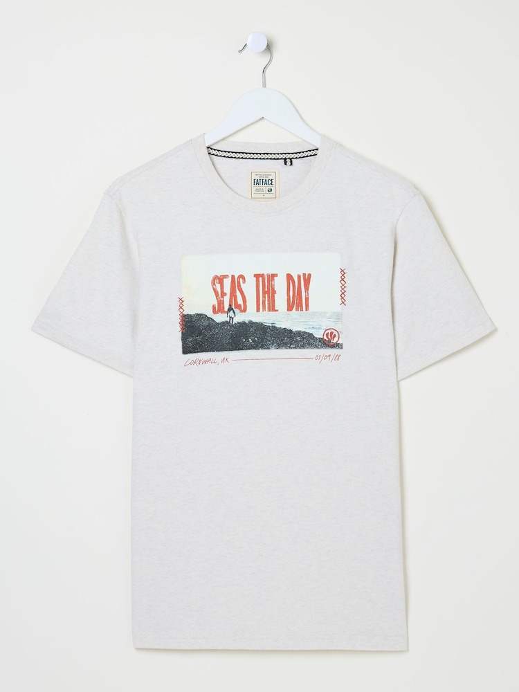 FatFace White Seas The Day T-Shirt - Image 5 of 5