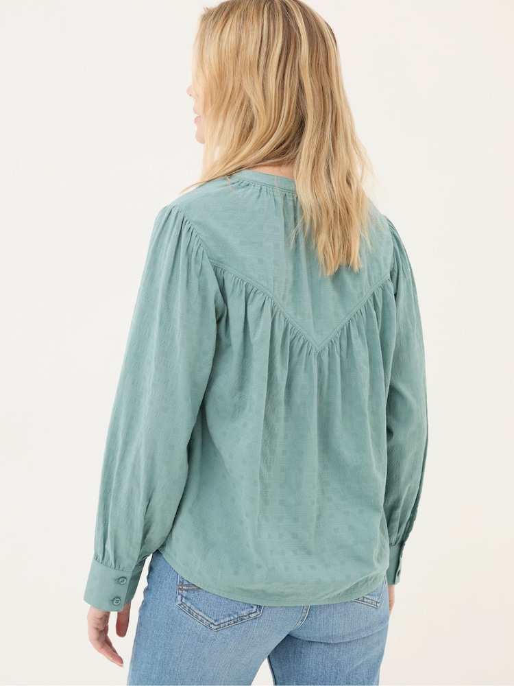FatFace Mathilde Teal Blue Blouse - Image 2 of 5